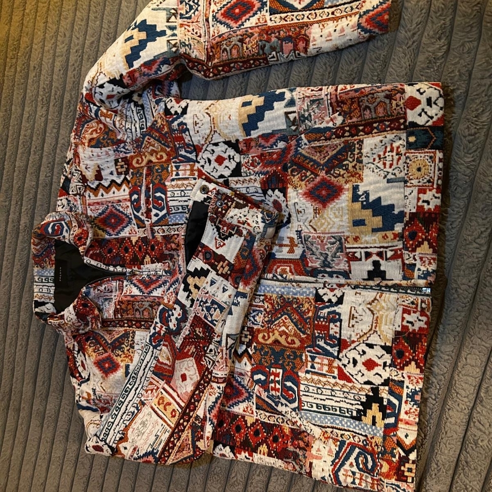 Pacsun Multicolor Patchwork Varsity Jacket - image 3